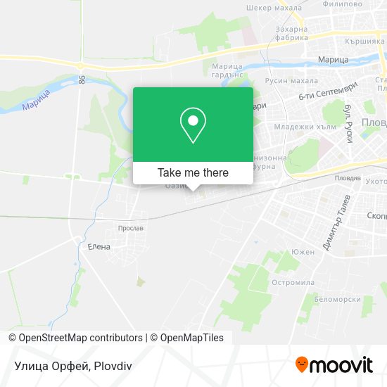 Улица Орфей map