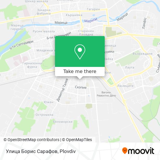 Улица Борис Сарафов map
