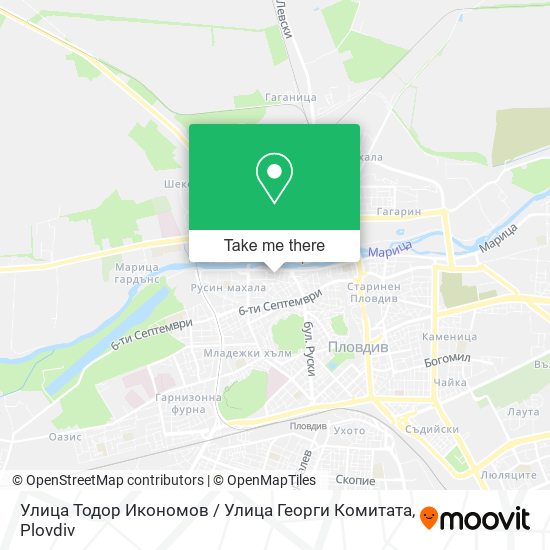 Карта Улица Тодор Икономов / Улица Георги Комитата