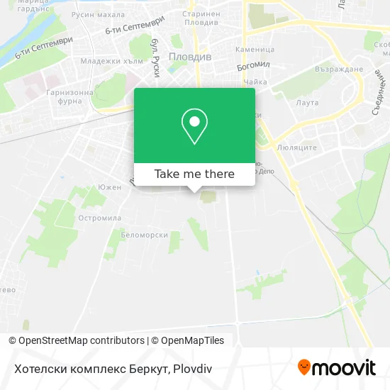 Карта Хотелски комплекс Беркут