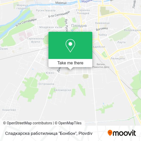 Карта Сладкарска работилница "Бонбон"