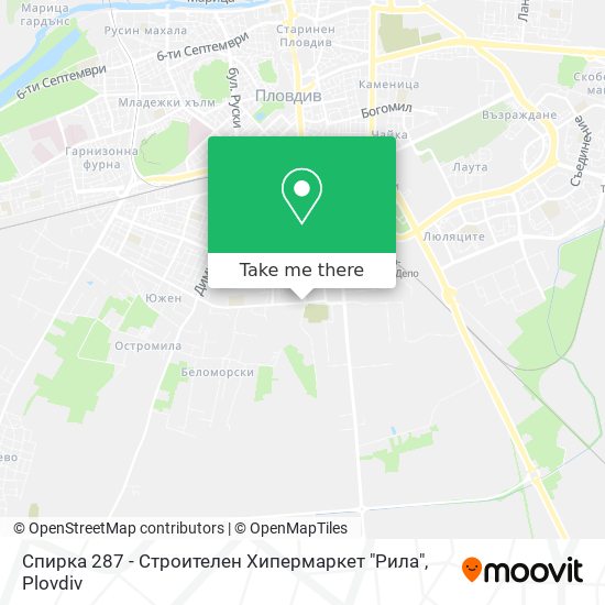 Карта Спирка 287 - Строителен Хипермаркет "Рила"