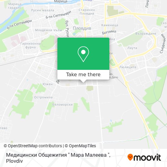 Медицински Общежития " Мара Малеева " map