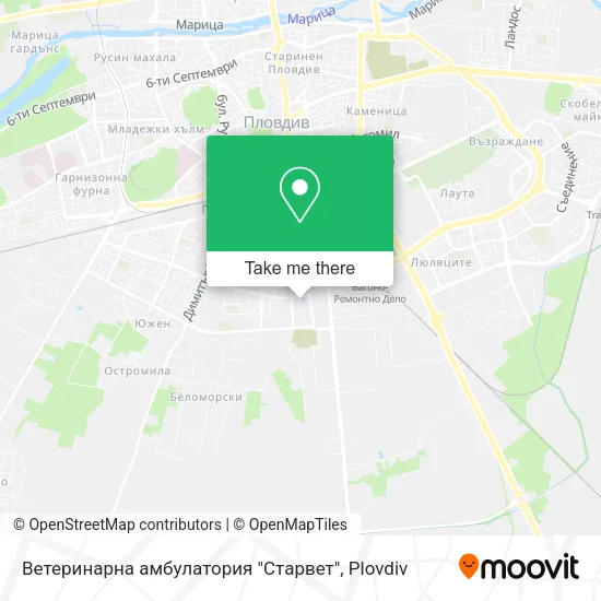 Карта Ветеринарна амбулатория "Старвет"