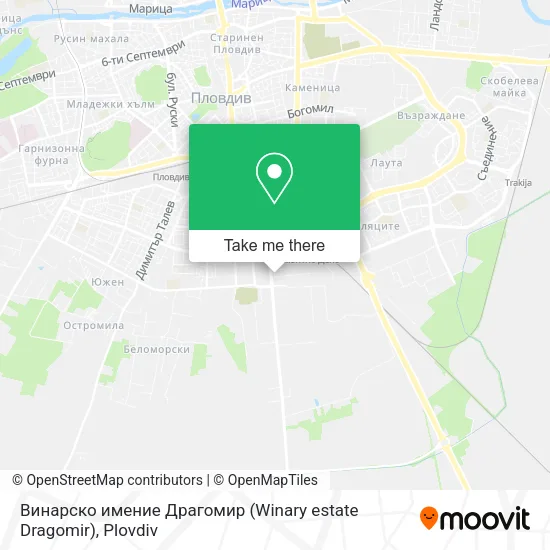 Карта Винарско имение Драгомир (Winary estate Dragomir)