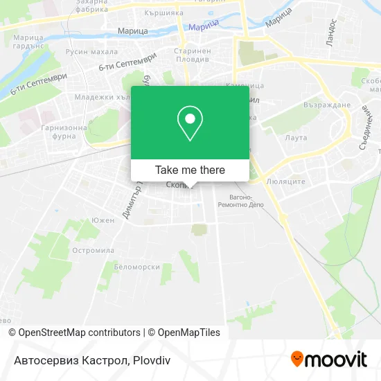 Карта Автосервиз Кастрол