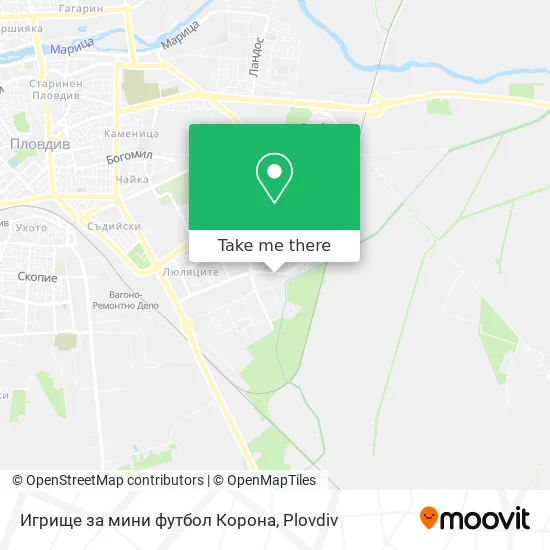 Карта Игрище за мини футбол Корона
