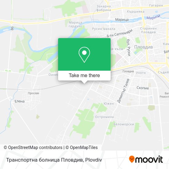 Карта Транспортна болница Пловдив