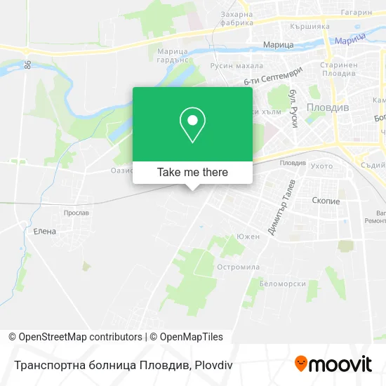 Карта Транспортна болница Пловдив