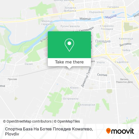 Спортна База На Ботев Пловдив Коматево map