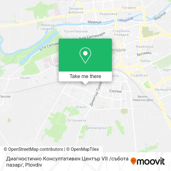 Карта Диагностично Консултативен Център VII /събота пазар/