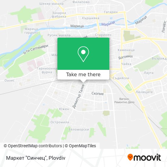 Маркет "Синчец" map