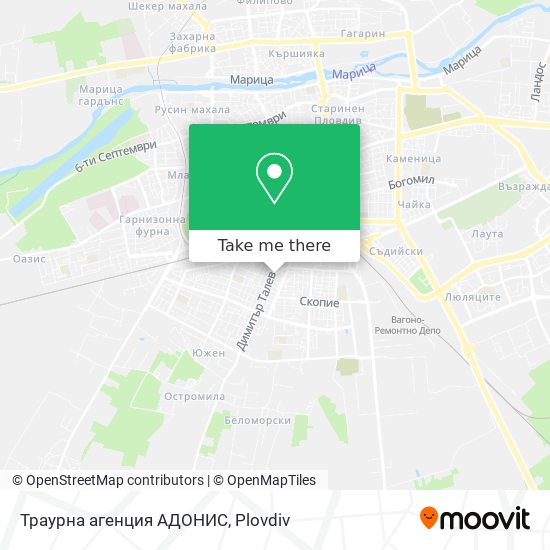 Карта Траурна агенция АДОНИС