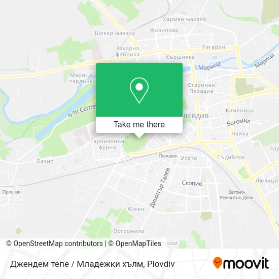 Карта Джендем тепе / Младежки хълм