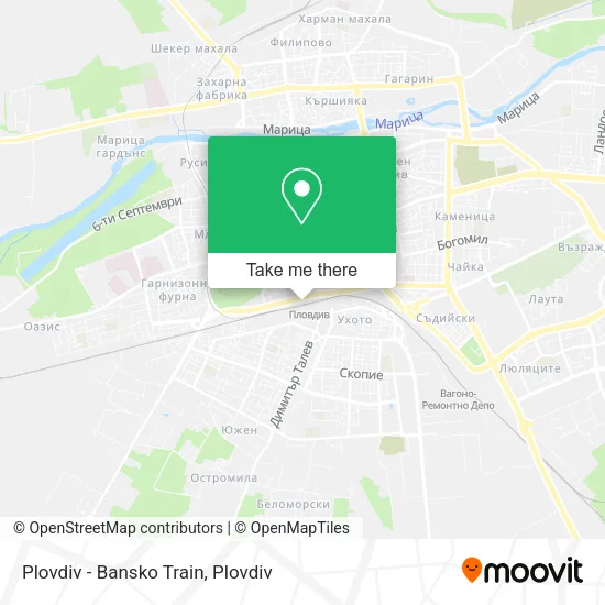 Карта Plovdiv - Bansko Train