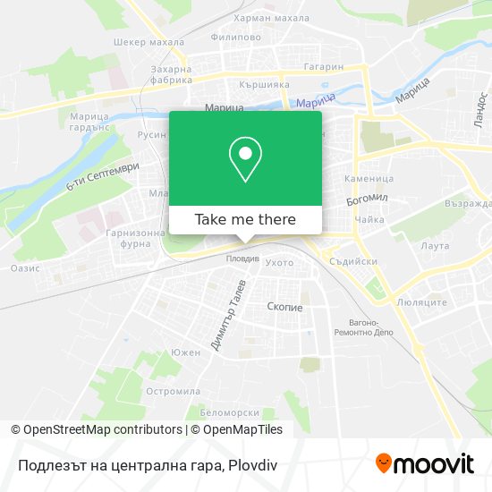 Подлезът на централна гара map