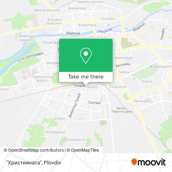 "Християната" map