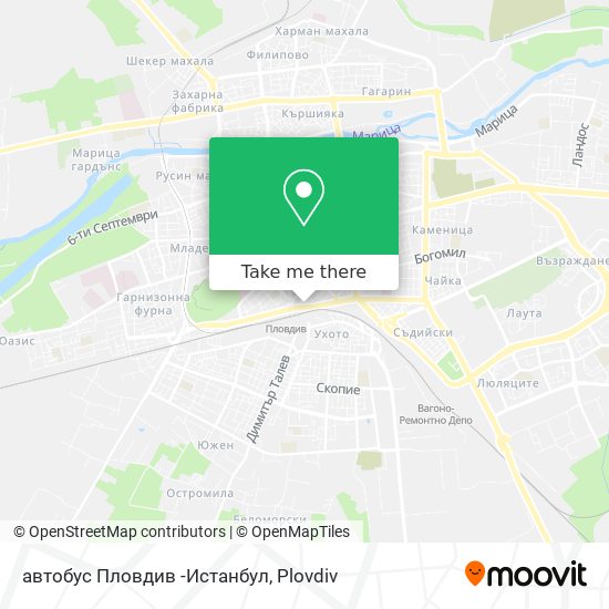 автобус Пловдив -Истанбул map