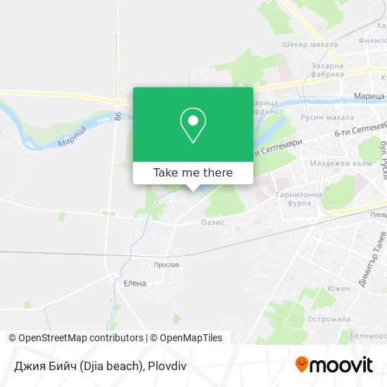 Карта Джия Бийч (Djia beach)