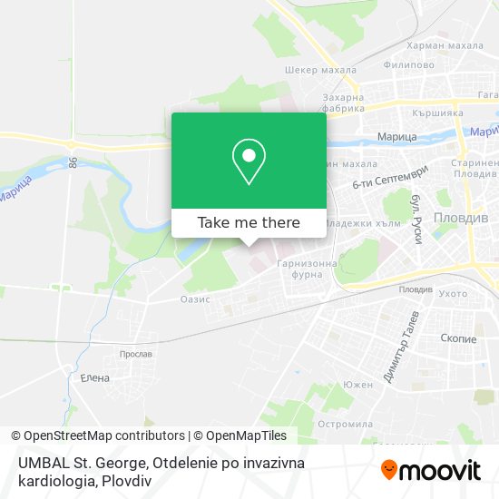 UMBAL St. George, Otdelenie po invazivna kardiologia map