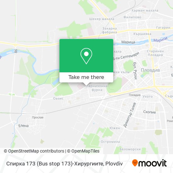 Спирка 173 (Bus stop 173)-Хирургиите map