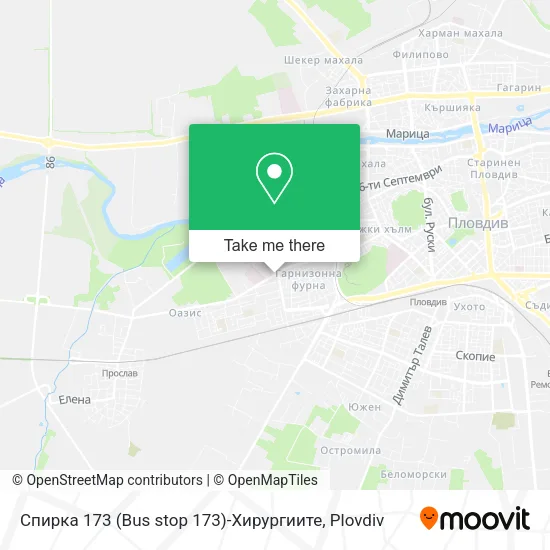 Карта Спирка 173 (Bus stop 173)-Хирургиите