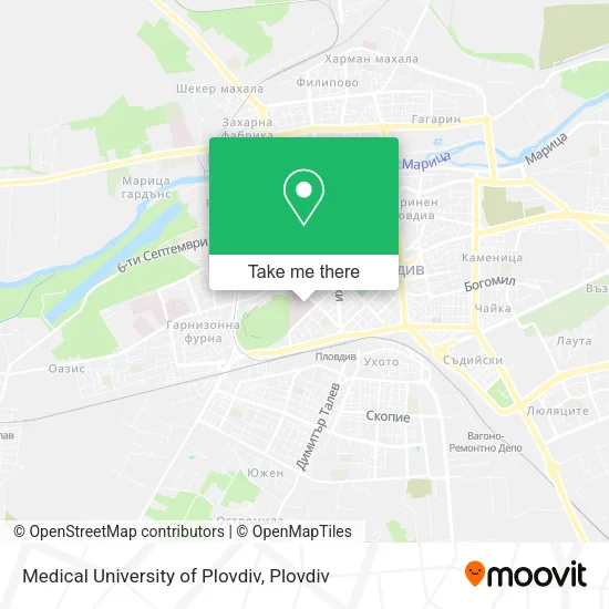 Карта Medical University of Plovdiv