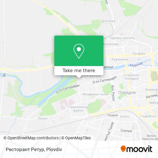 Ресторант Ретур map