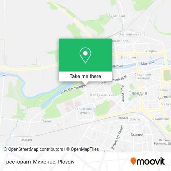 ресторант Миконос map