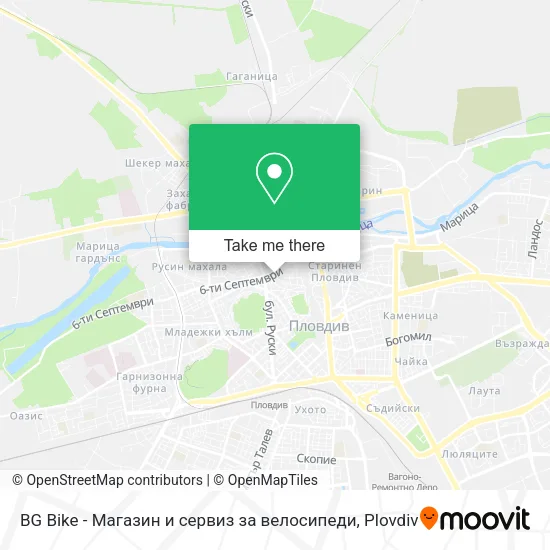 Карта BG Bike - Магазин и сервиз за велосипеди