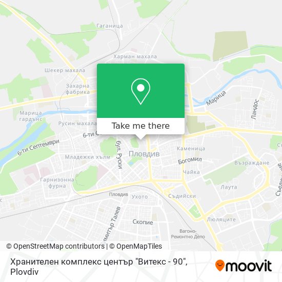 Карта Хранителен комплекс център "Витекс - 90"