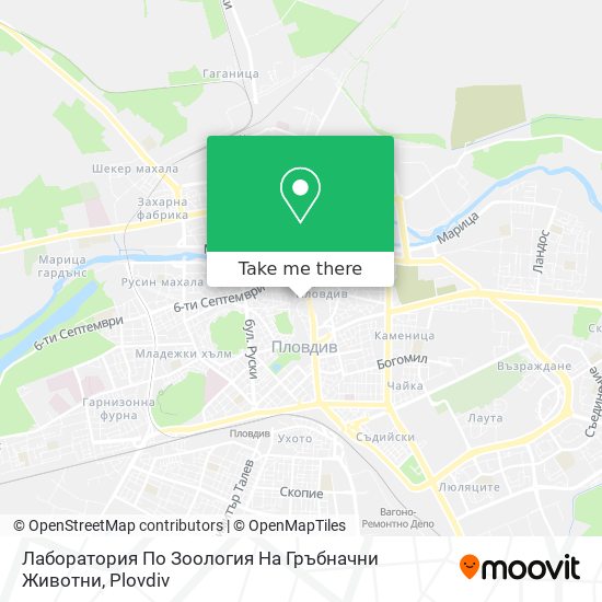 Карта Лаборатория По Зоология На Гръбначни Животни