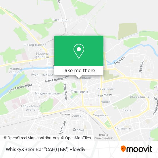 Whisky&Beer Bar "САНДЪК" map