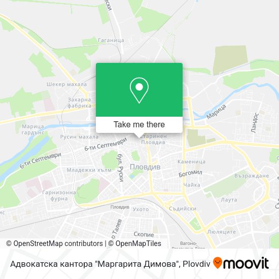 Карта Адвокатска кантора "Маргарита Димова"