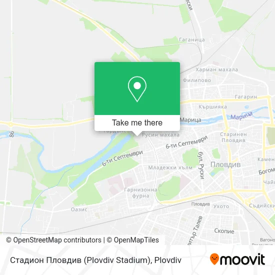Карта Стадион Пловдив (Plovdiv Stadium)