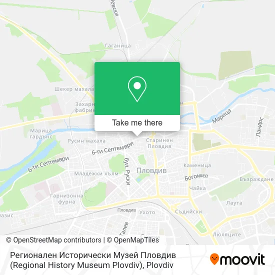 Карта Регионален Исторически Музей Пловдив (Regional History Museum Plovdiv)