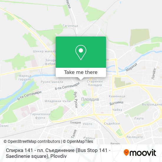 Спирка 141 - пл. Съединение (Bus Stop 141 - Saedinenie square) map