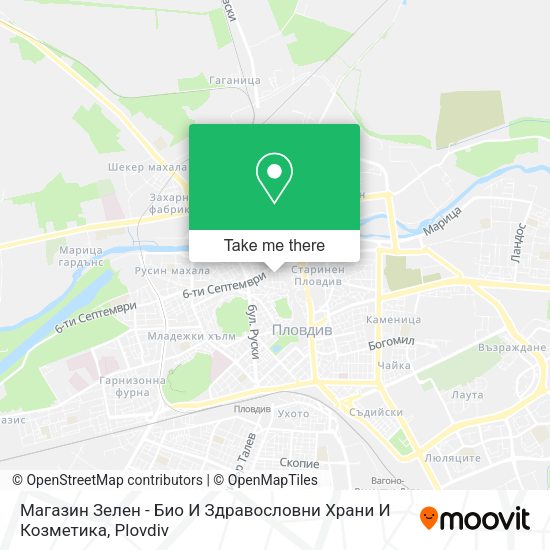Карта Магазин Зелен - Био И Здравословни Храни И Козметика