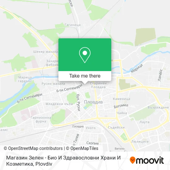 Карта Магазин Зелен - Био И Здравословни Храни И Козметика
