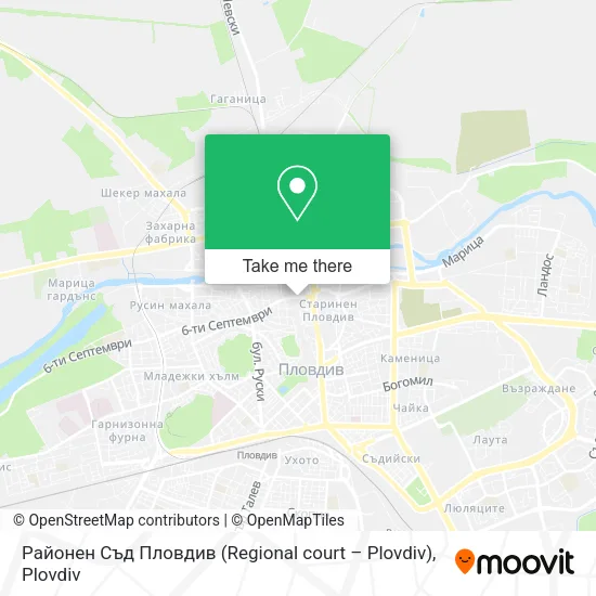 Карта Районен Съд Пловдив (Regional court – Plovdiv)