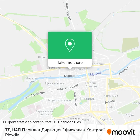 Карта ТД НАП-Пловдив Дирекция " Фискален Контрол"