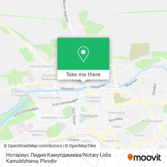 Карта Нотариус Лидия Камулджиева / Notary Lidia Kamuldzhieva