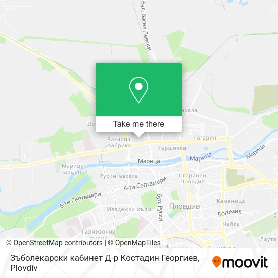 Карта Зъболекарски кабинет Д-р Костадин Георгиев