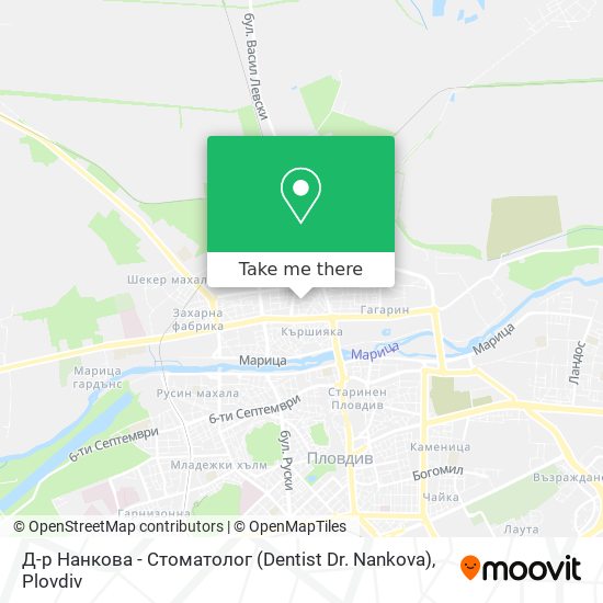 Карта Д-р Нанкова - Стоматолог (Dentist Dr. Nankova)