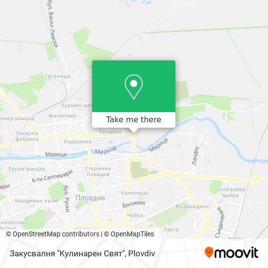 Закусвалня "Кулинарен Свят" map