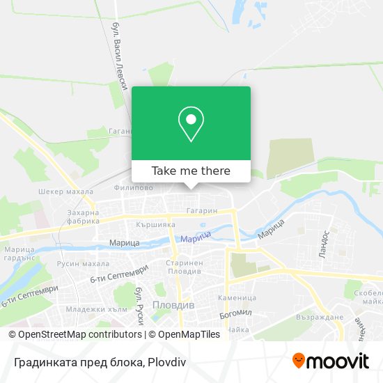 Градинката пред блока map