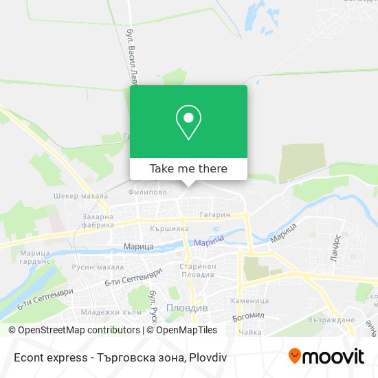 Econt express - Търговска зона map