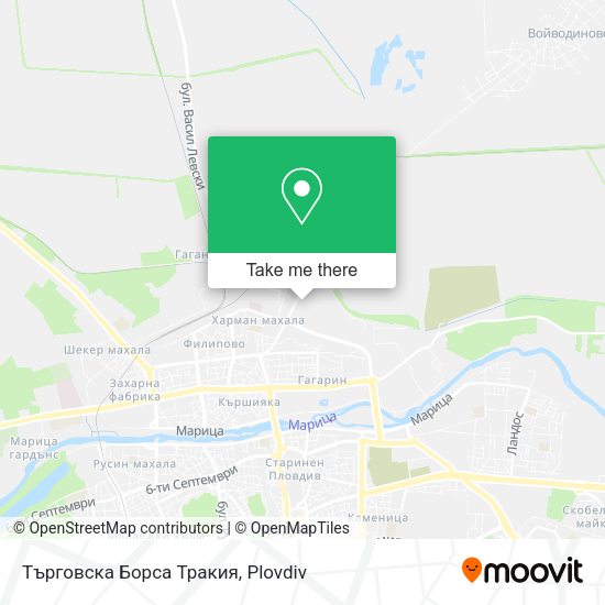 Карта Търговска Борса Тракия