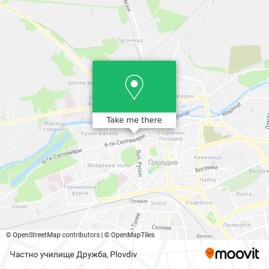Частно училище Дружба map
