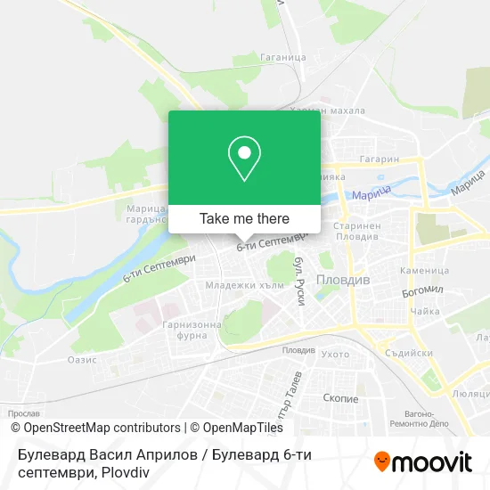 Карта Булевард Васил Априлов / Булевард 6-ти септември